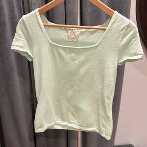 Vintage 90s cap sleeve square neck cropped sweater